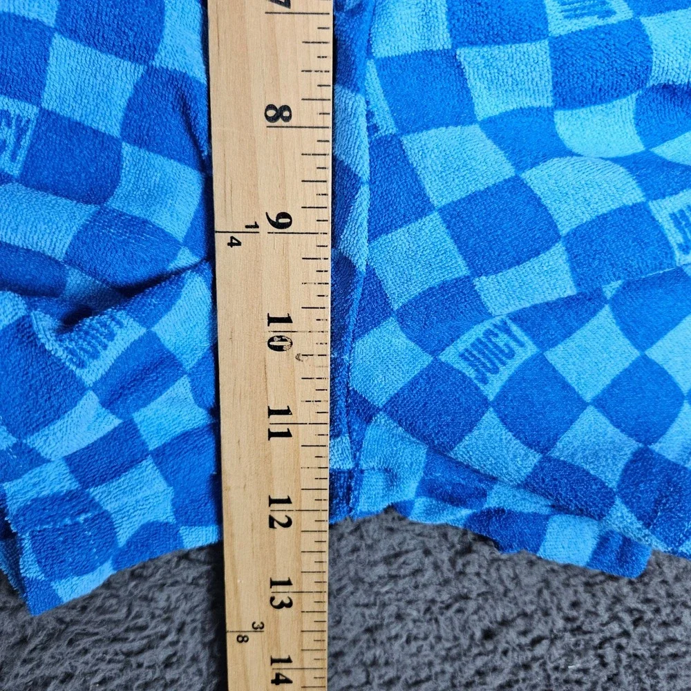 Juicy Couture Blue Checkerboard Terry Cloth Lounge Shorts‎ 2XL Plus